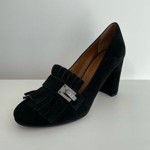 High heels black in suède size 5.5